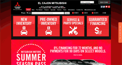 Desktop Screenshot of elcajonmitsubishi.com