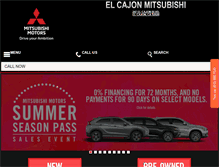 Tablet Screenshot of elcajonmitsubishi.com